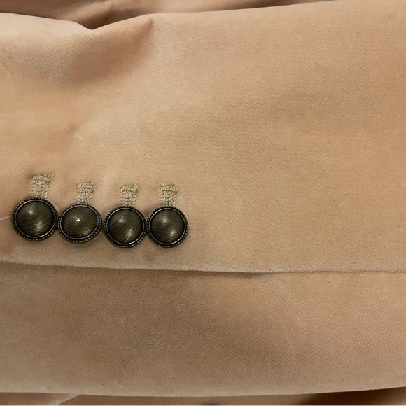 New with Flaw: Frame Peach Velvet Blazer Size 6 - Picture 10 of 16